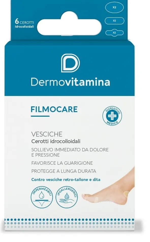 Cerotti Dermovitamina Filmocare per vesciche, 6 pezzi