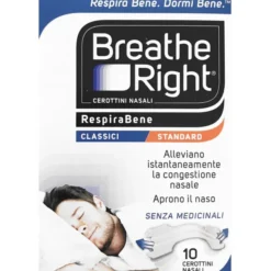 CEROTTI NASALI BREATHE RIGHT CLASSICI 10 PEZZI