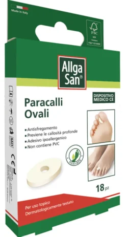 Cerotti Paracalli Ovali AllgaSan in lattice, 18 pezzi