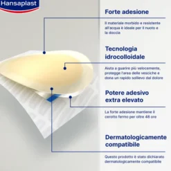Cerotti per vesciche grandi Hansaplast, tecnologia idrocolloidale 5 pz
