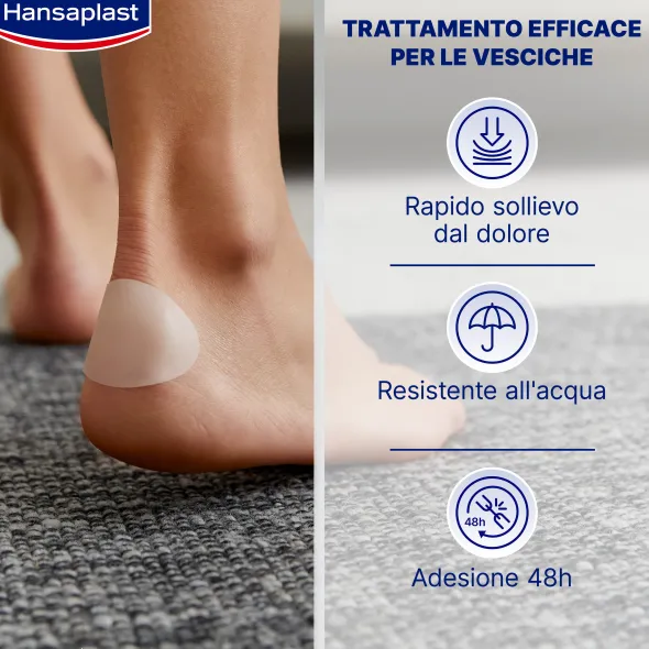 Cerotti per vesciche grandi Hansaplast, tecnologia idrocolloidale 5 pz