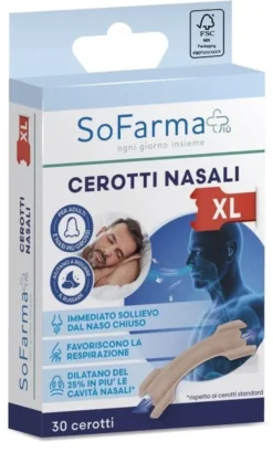 CEROTTO NASALE EXTRA LARGE 6,7 X2CM 30 PEZZI SOFARMAPIU'