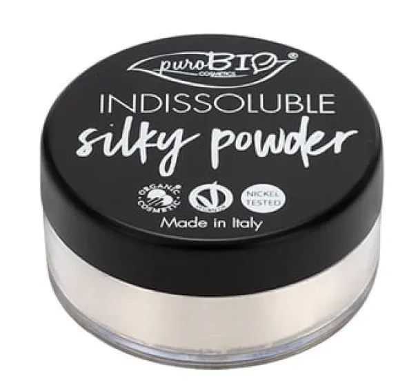 Cipria PuroBIO Indissoluble Silky Powder 01, vellutata