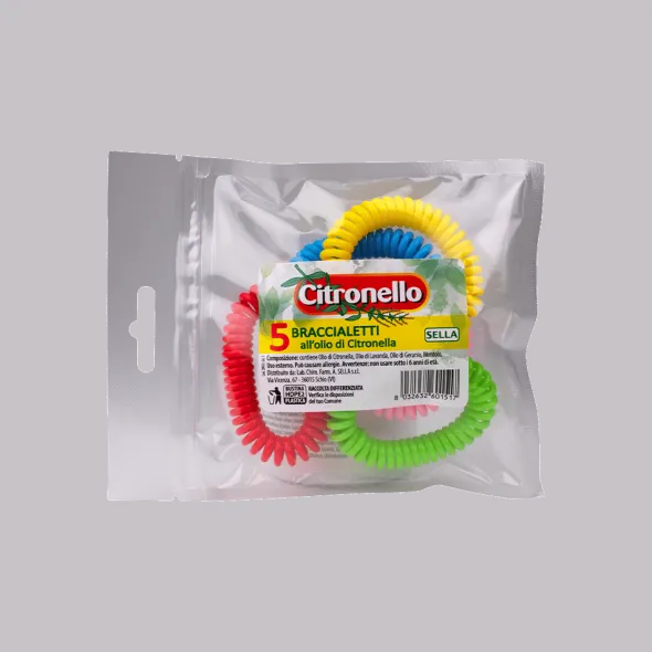 CITRONELLA BRACCIALE PROTETTIVO ZANZARA 5 PEZZI