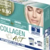 COLLAGEN ACT TRATTAMENTO VISO 2 FASI MASCHERA ANTI AGE ELASTICIZZANTE 3 PEZZI DA 15 ML + CREMA IDRATANTE LENITIVA ELASTICIZZANTE 3 PEZZI DA 5 ML