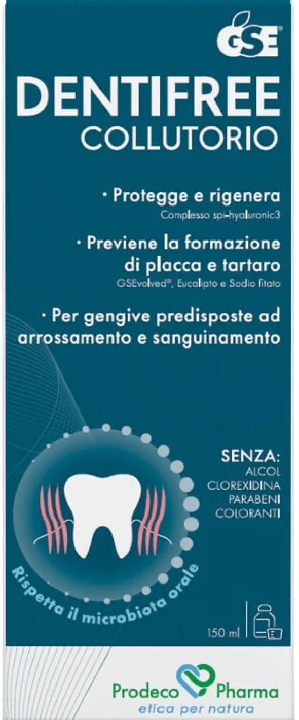 Collutorio GSE Dentifree lenitivo gengive, 150ml