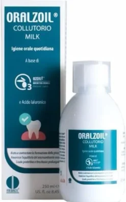 Collutorio Oralzoil Milk con Ozoile per igiene orale, 250ml