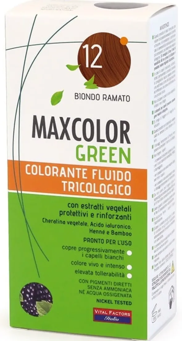 Colorante Maxcolor Green 12 biondo ramato, tricologico