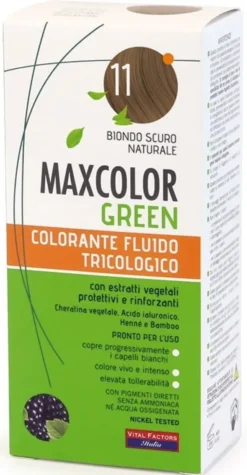 Colorante Maxcolor Green 11 biondo scuro, tono su tono
