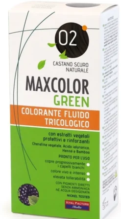 Colorante Maxcolor Green 02 castano scuro naturale