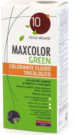 Colorante Maxcolor Green 10 Rosso Mogano, tricologico