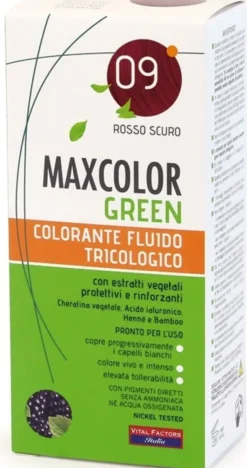 Colorante Maxcolor Green 09 rosso scuro capelli