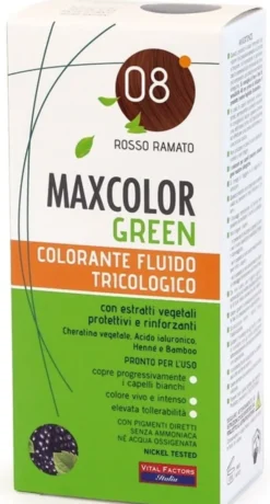 Colorante Maxcolor Green 08 Rosso Ramato tricologico