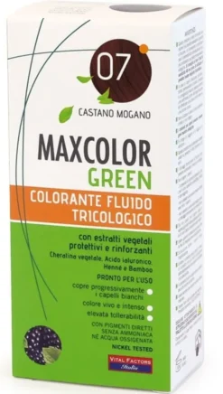 Colorante Tricologico Maxcolor Green 07 Castano Mogano