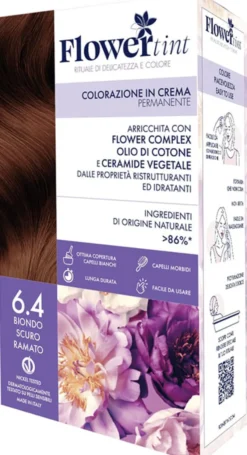 Colorazione Flowertint biondo scuro ramato 6.4, crema