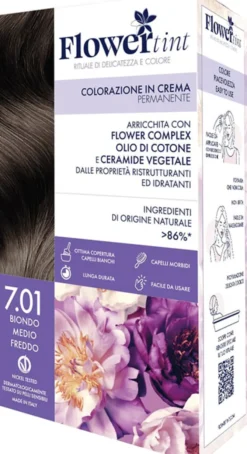 Colorazione Flowertint Cream 7,01 biondo medio freddo