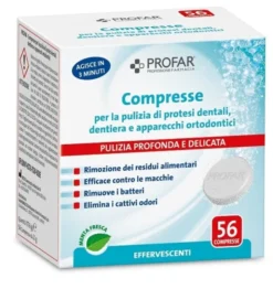 Compresse Pulizia Profar per protesi dentali, 56 pezzi