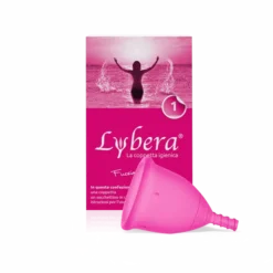 Coppetta mestruale Lybera fucsia, taglia 1, pezzo singolo