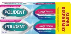 Crema adesiva Polident Lunga Tenuta per protesi, 2x70g