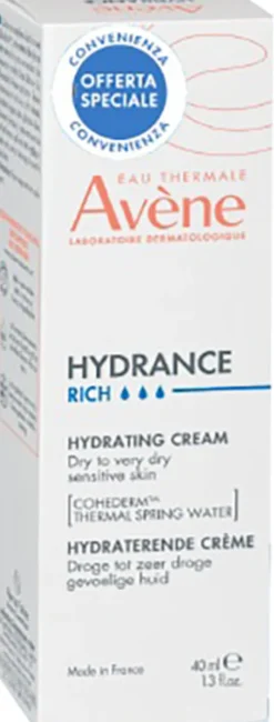 Crema Avène Hydrance Ricca idratante pelle secca, 40ml