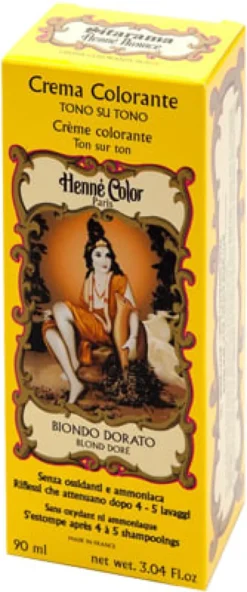Crema Colorante Henné Biondo Dorato, riflessante naturale