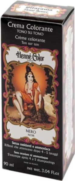 Crema Colorante Henné Nero, trattamento colorante capelli