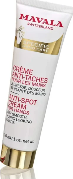 Crema Mavala Anti-Macchie Mani con estratti vegetali, 30ml