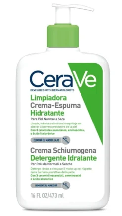 Crema Schiumogena Detergente CeraVe idratante viso e corpo
