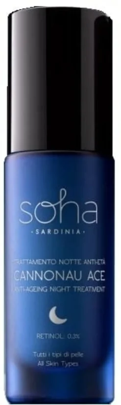 Crema Soha Cannonau ACE trattamento notte anti-età, 20ml