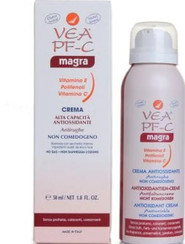 Crema Vea PF-C Magra anti-rughe pelle grassa, 50ml airless