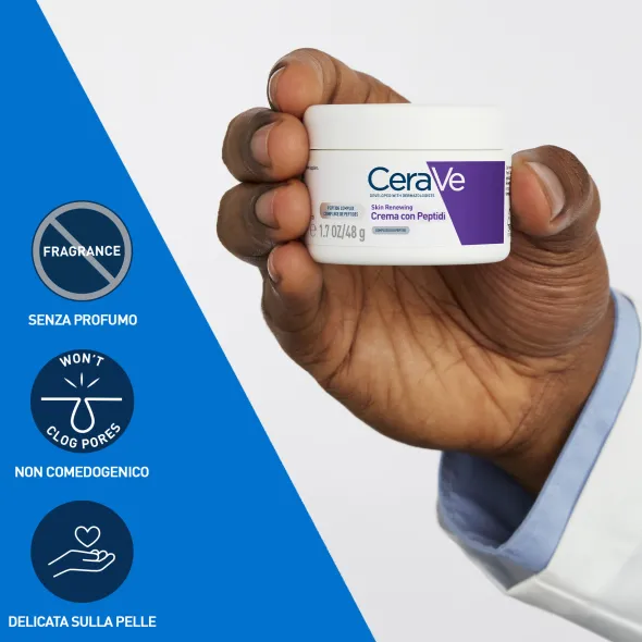 Crema Viso CeraVe Skin Renewing con Peptidi, anti-età