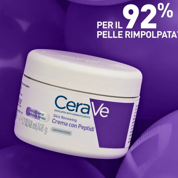 Crema Viso CeraVe Skin Renewing con Peptidi, anti-età