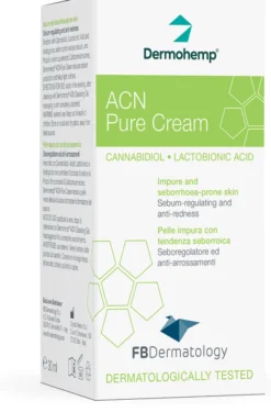 Crema viso Dermohemp ACN Pure Cream per pelle grassa, 30ml