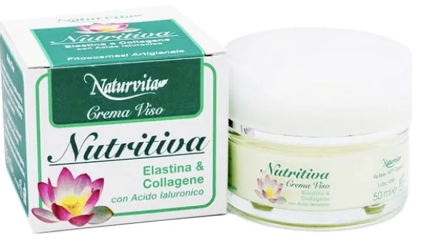 Crema viso Elastina e Collagene per pelli secche, 50ml