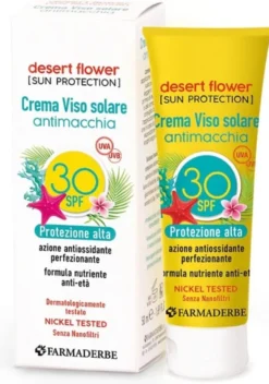 Crema Viso Solare Desert Flower antimacchia SPF30, 30ml