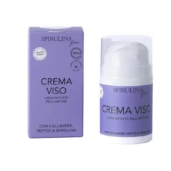 Crema Viso Spirulina Glow anti-età con collagene, 50ml