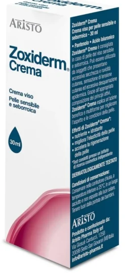 Crema Zoxiderm viso per pelle sensibile e seborroica, 30ml