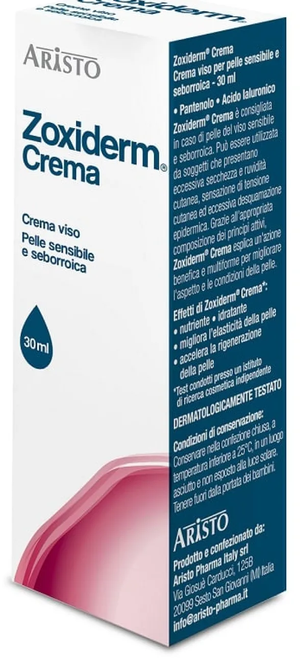 Crema Zoxiderm viso per pelle sensibile e seborroica, 30ml