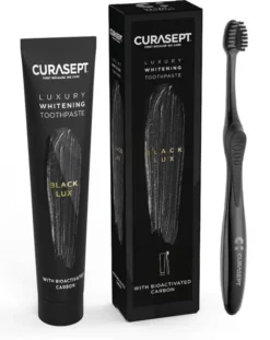 CURASEPT BLACK LUXURY WHITENING DENTIFRICIO 75 ML + SPAZZOLINO