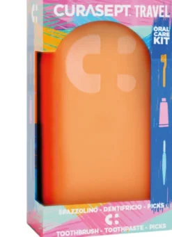 Curasept Travel Arancio kit da viaggio, 5 pezzi