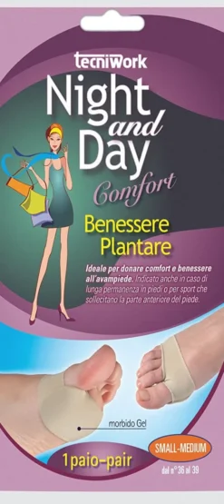 Cuscinetto Plantare TecniWork in Gel per Avampiede, 1 Paio