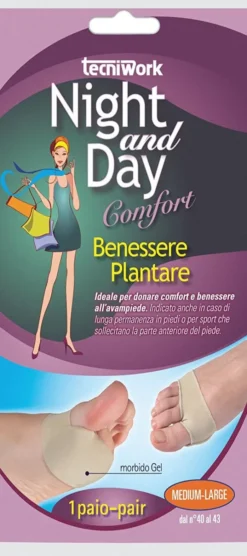 Cuscinetto Plantare TecniWork in Gel per Avampiede, 1 Paio