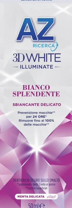 Dentifricio AZ 3D White Illuminate Bianco Fresh, 50ml