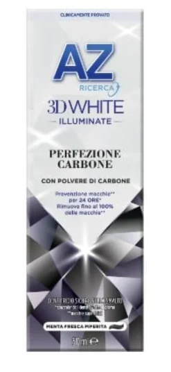 Dentifricio AZ 3D White Illuminate Carbone, 50ml