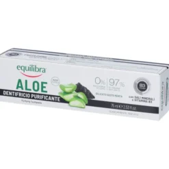 Dentifricio Equilibra Aloe Purificante al carbone attivo