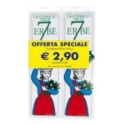 Dentifricio 7 Erbe agli estratti vegetali, 50ml+50ml