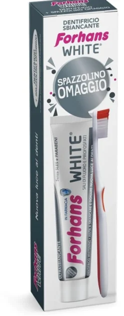 Dentifricio Forhans White + Spazzolino sbiancante