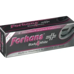 Dentifricio Gel Forhans Black4White per igiene orale, tubo