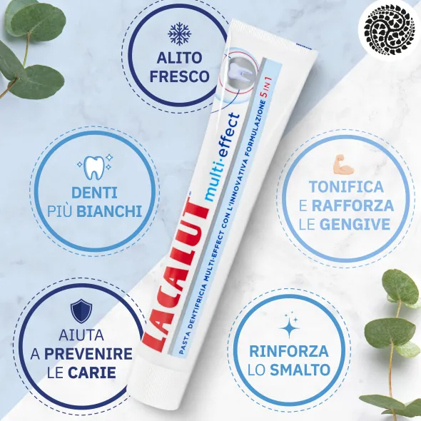 Dentifricio Lacalut Multi Effect 5in1 igiene orale, 75ml