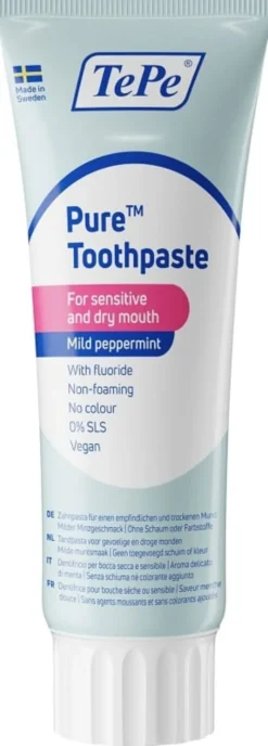 Dentifricio TePe Pure menta piperita per gengive sensibili